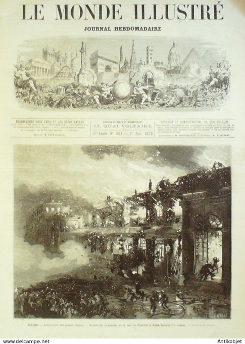 Le Monde illustré 1873 n°864 Metz Borny (57) Espagne Cartagène Pays-Bas Alkmaar