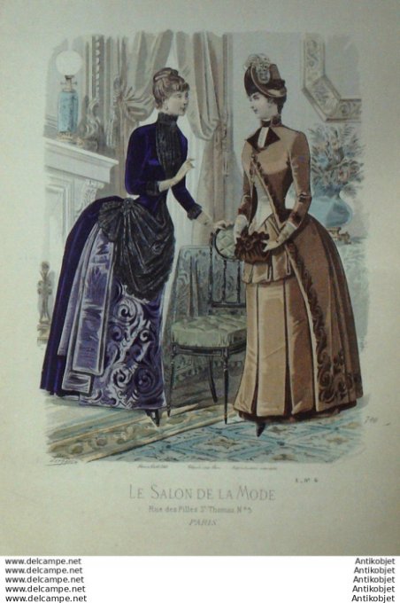 Gravure Mode Salon 1884 #  700 (Old Fashion plate)