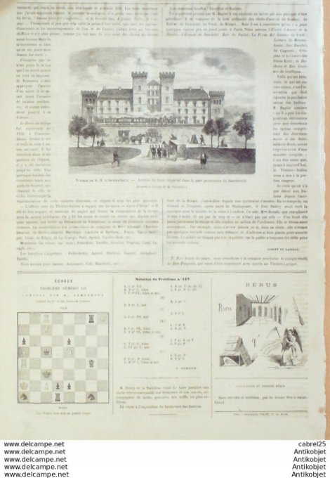 Le Monde illustré 1864 n°388 Allemagne Schwalbach Marseille (13) Joliette Bordeaux (33)