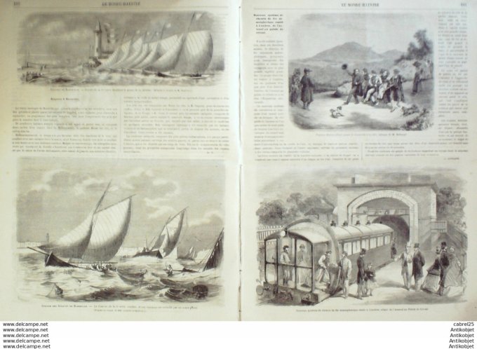 Le Monde illustré 1864 n°388 Allemagne Schwalbach Marseille (13) Joliette Bordeaux (33)