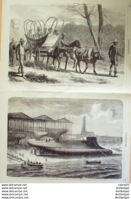 Le Monde illustré 1864 n°388 Allemagne Schwalbach Marseille (13) Joliette Bordeaux (33)