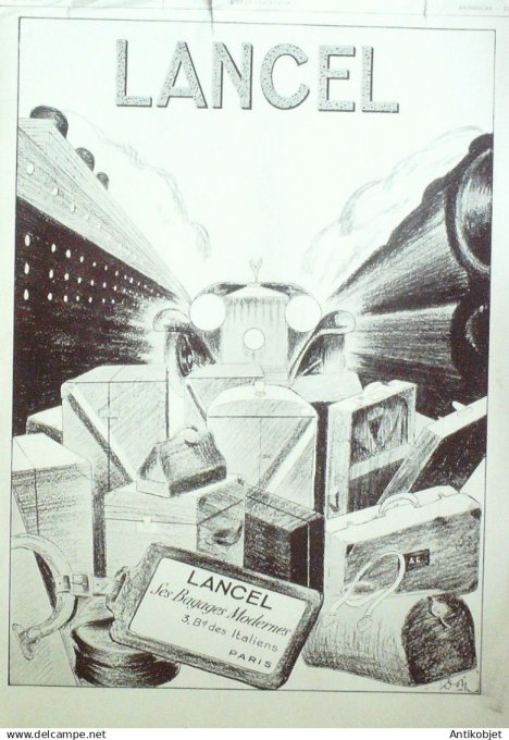 Publicité Luxe Lancel signée 1929