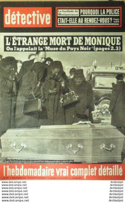 Détective 1963 # 907 Chartres Jouarre Dreux Stes Grenoble Annecy