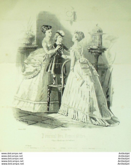 Journal de Demoiselles 1869 # 3680 Gd format