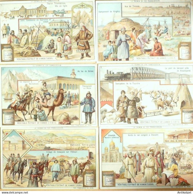 Chromo Liebig Sang  775 Le chemin de fer Transiberien (1904)