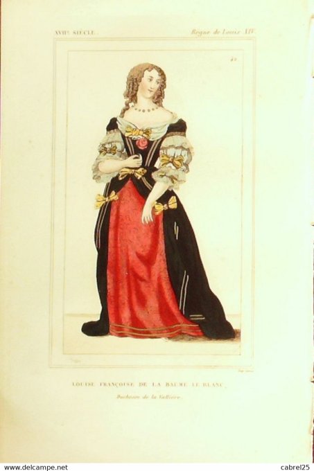 De La Baume Louise Françoise Le Blanc 17ème Louix Xiv 1852