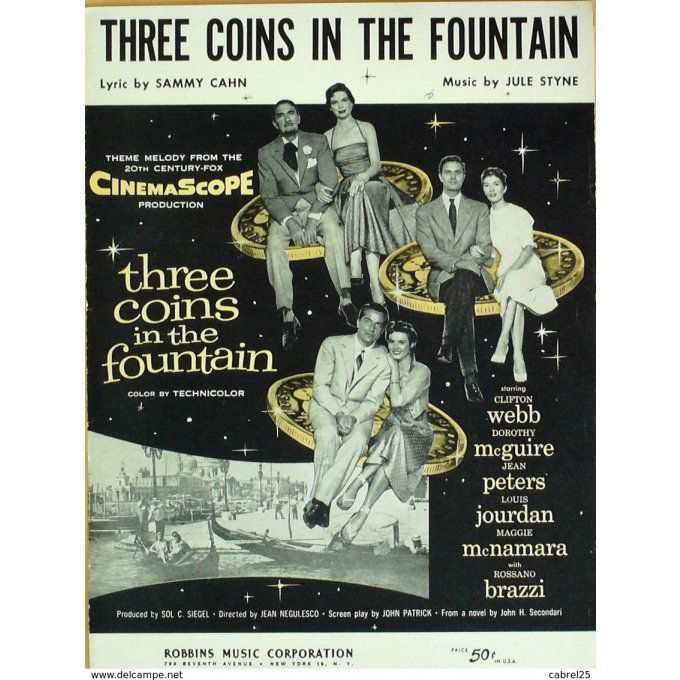 STYNIE/SAMMY CAHN-THE COINS IN THE FOUNTAIN-1954