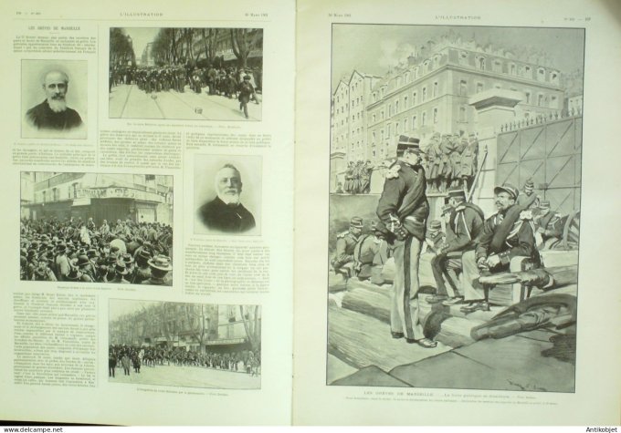 L'illustration 1901 n°3031 Marseille (13) Allemagne Meppen Usine de Krupp