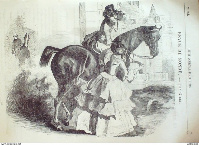 Petit journal pour Rire 1866 # 584 Au bois de Vincennes Grevin