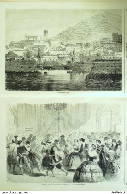 Le Monde illustré 1861 n°202 Italie Naples Gaête Rome Borghèse Roquebrune-Cap-Martin Menton (06)