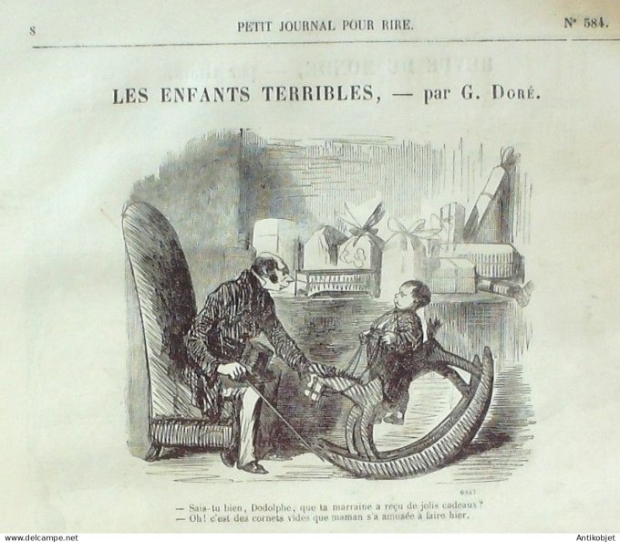 Petit journal pour Rire 1866 # 584 Au bois de Vincennes Grevin
