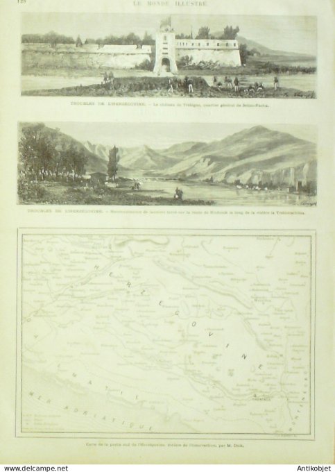 Le Monde illustré 1875 n°958 Irlande Dublin Herzégovieterbigne Selim Pacha Newesinge Russie S Peters