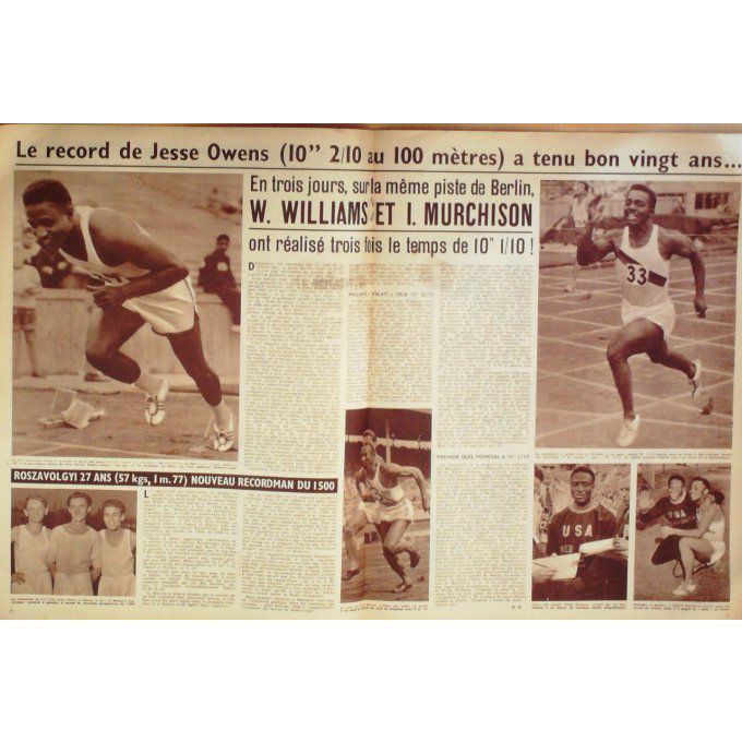 Miroir Des Sports 1956 #  586 6 Aou Morvan Rossel Jazy Sillon Soro Swansea Kopa