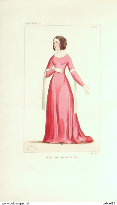 Portrait Damoiselle 14ème 1852