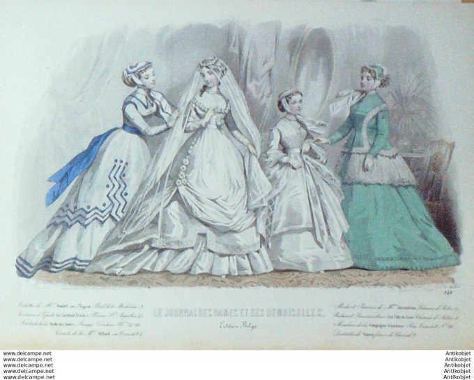 Journal des Dames Demoiselles 1866 # 848 (Maison Alexandrine) mariée