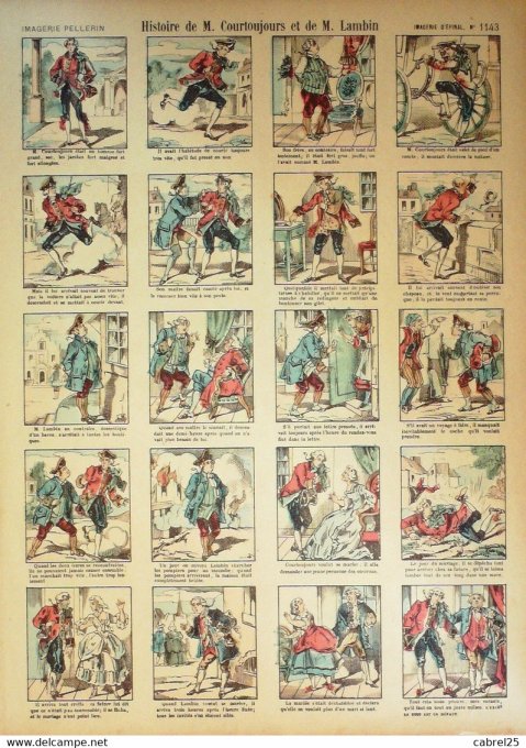Histoire  de M Courtoujours &  de M Lambin (Pellerin d'epinal)