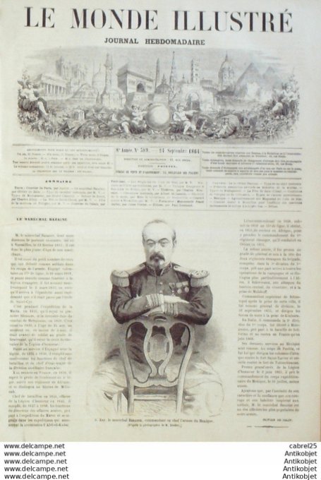 Le Monde illustré 1864 n°389 Madagascar Kaharla Reine Kasouherina St Cloud (92) Pologne Lithuanie Me