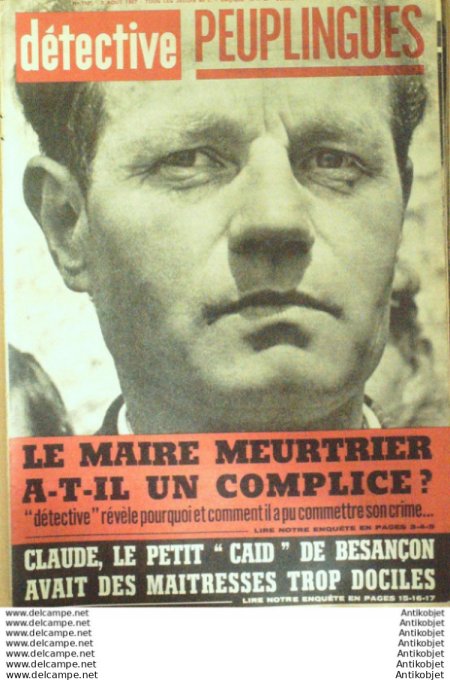 Détective 1967 # 1101 Cassis Besançon Peuplingues Château-Thierry Fontainebleau St-Pol/Mer