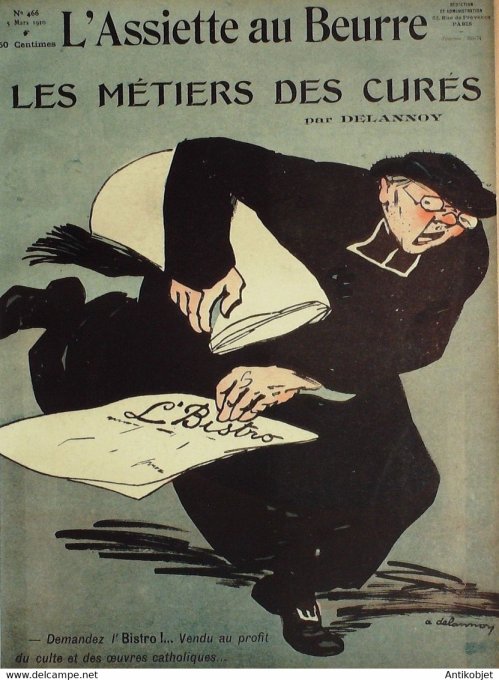 L'Assiette au beurre 1910 n°466 Les Métiers de Curés Delannoy