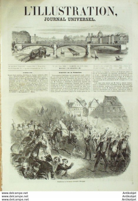 L'Illustration 1849 n°331 Allemagne STUTTGART Italie ROME Turquie KABAK MEIDAN TREBIZONDE