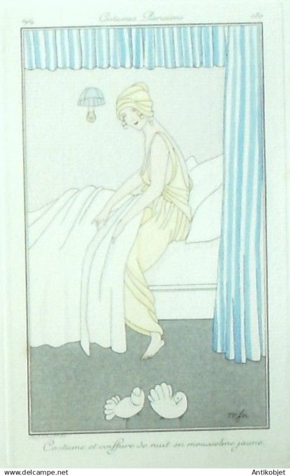 Gravure Costume Parisien 1914 #180 Franc-Nohain Madeleine (eau forte) Costume & coiffure