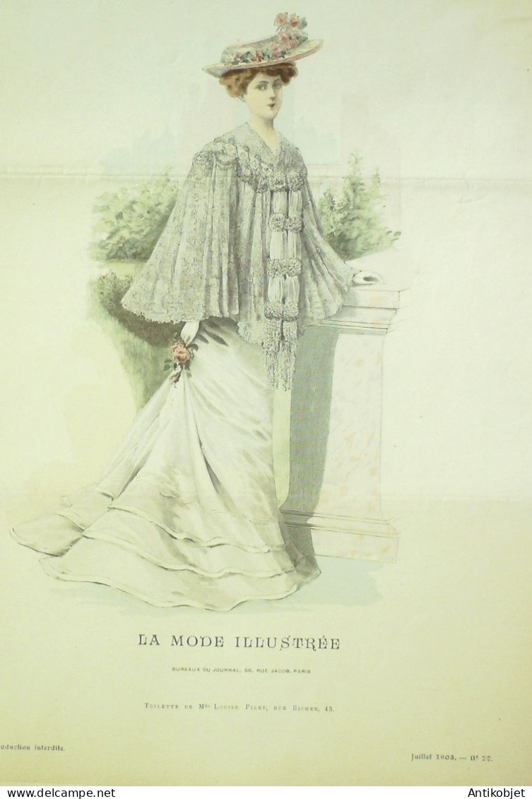 Gravure Mode illustree 1903 # 27 (Old Fashion plate) RARE