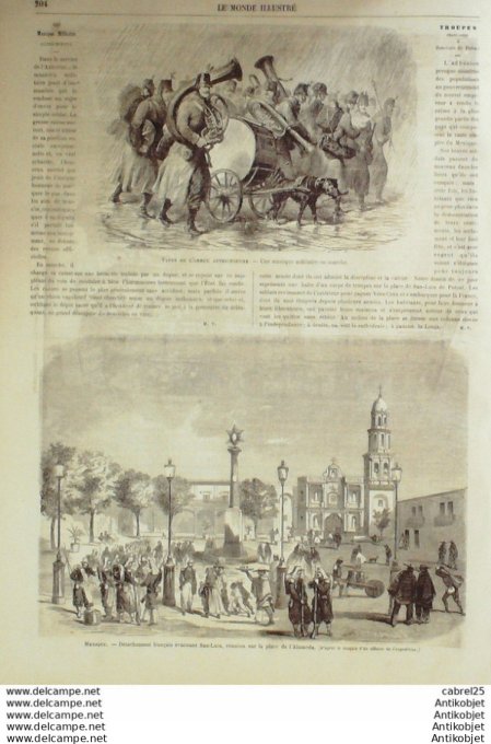 Le Monde illustré 1864 n°389 Madagascar Kaharla Reine Kasouherina St Cloud (92) Pologne Lithuanie Me