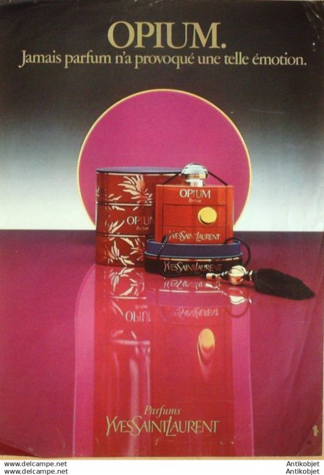 Publicite Cosmetique Yves-Saint-Laurent Opium 1992