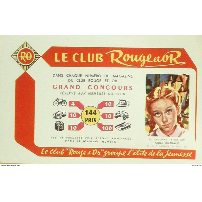 Buvard LE CLUB ROUGE et OR