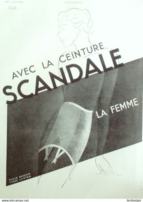 Publicité Lingerie Scandale 1930