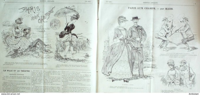 Le Journal Amusant 1885 # 1519 Vacances judiciaires par Gautier
