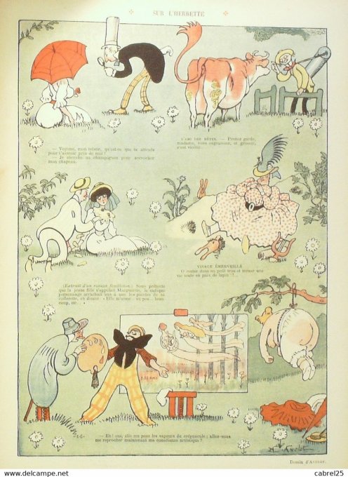 Le Rire 1907 n°237 Grandjouan Balluriau Avelot Burret Radiguet Nam Métivet Florès