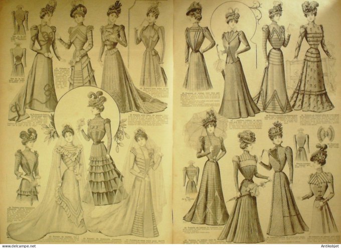 La Mode du Petit journal 1898 n° 21 Toilettes Costumes Passementerie