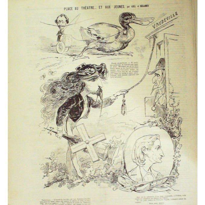 L'ECLIPSE-1869/58-RENTREE de ROCAMBOLE-André GILL