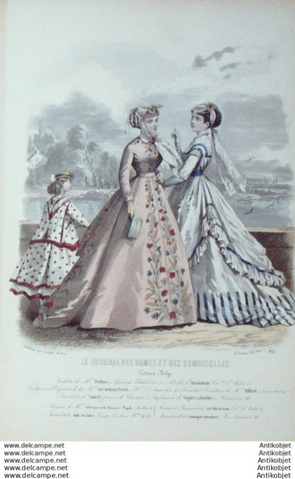 Journal des Dames Demoiselles 1866 # 854 (Maison Pieffort) maritime