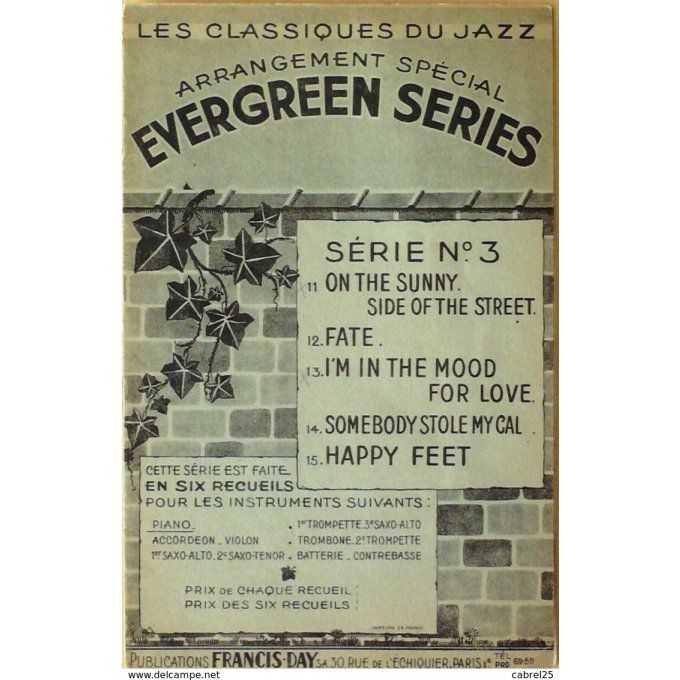 JAZZ pour PIANOE-5 TITRES série 3-1940