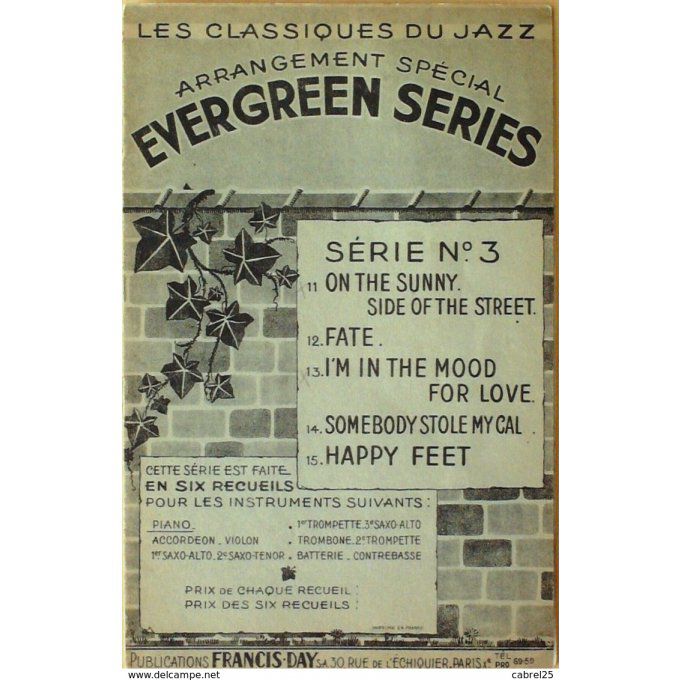 Jazz Pour Pianoe 5 Titres Série 3 1940