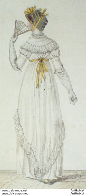 Gravure de mode Costume Parisien 1804 n° 548 (An 12) Mameluck à pointe fichu