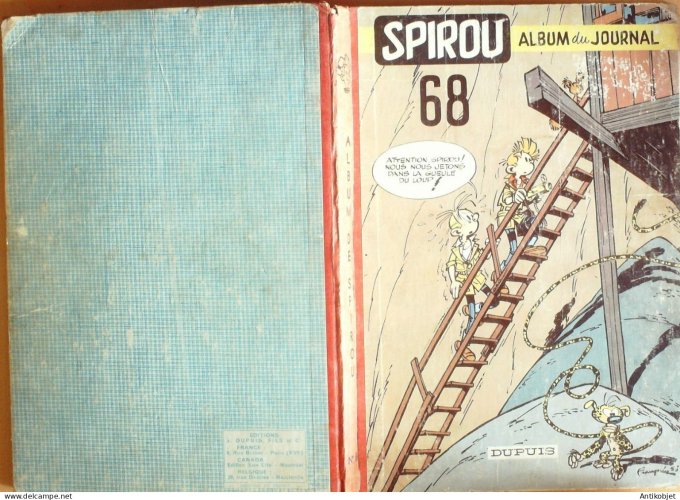 Album Spirou 68 Dupuis (n°1061-1070) 1958 (14-08 au 18-10) Eo Complet