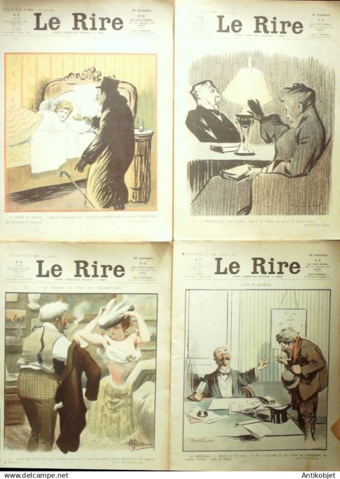Le Rire 1905 lot 4 revues Huard Jeanniot Hermann Losques Guillaume Plumet Villemot
