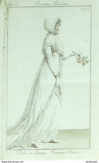 Costume Parisien 1802 an 10 # 395 (eau forte) Tunique croisée