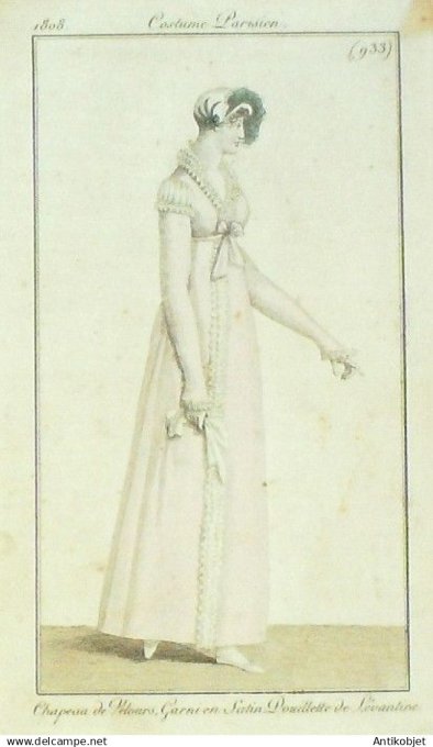 Costume Parisien 1808 # 933 (eau forte) Douillette de Lavantine