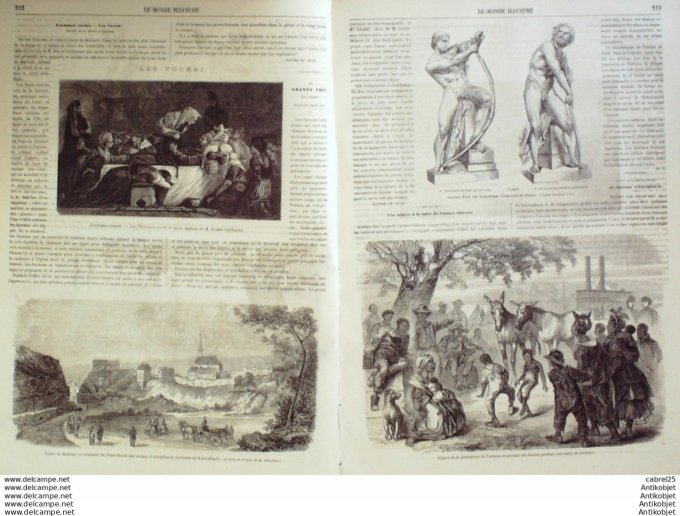 Le Monde illustré 1864 n°390 Alger Mac Mahon Bordeaux (33) Allemagne Lauenbourg Usa Fort Morgan