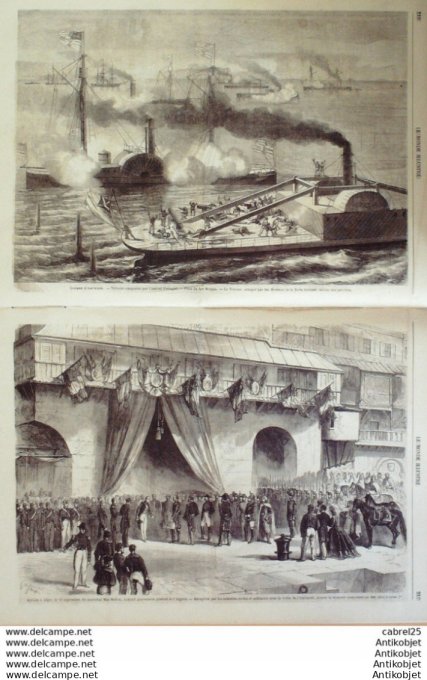 Le Monde illustré 1864 n°390 Alger Mac Mahon Bordeaux (33) Allemagne Lauenbourg Usa Fort Morgan