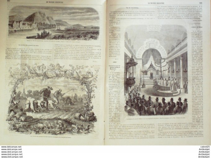 Le Monde illustré 1864 n°390 Alger Mac Mahon Bordeaux (33) Allemagne Lauenbourg Usa Fort Morgan