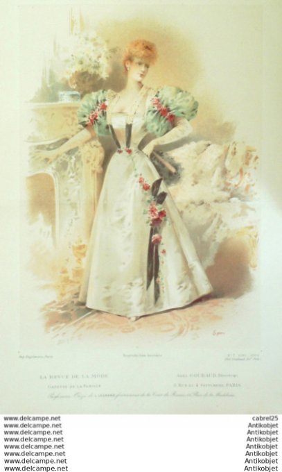Gravure Mode La Gazette 1895 # 07 (Old Fashion plate)