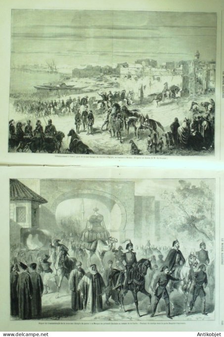 Le Monde illustré 1861 n°204 Egypte Ouech Italie Naples Palais Chiatomone Turquie Baqtché-Capoussou