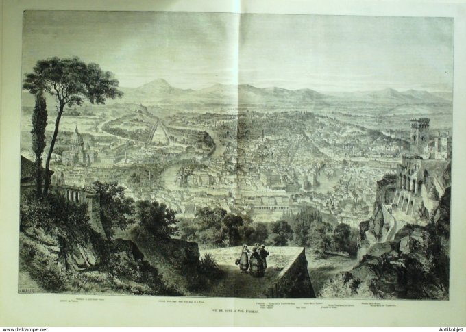 Le Monde illustré 1861 n°204 Egypte Ouech Italie Naples Palais Chiatomone Turquie Baqtché-Capoussou