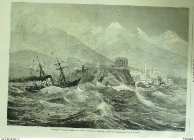 Le Monde illustré 1861 n°204 Egypte Ouech Italie Naples Palais Chiatomone Turquie Baqtché-Capoussou