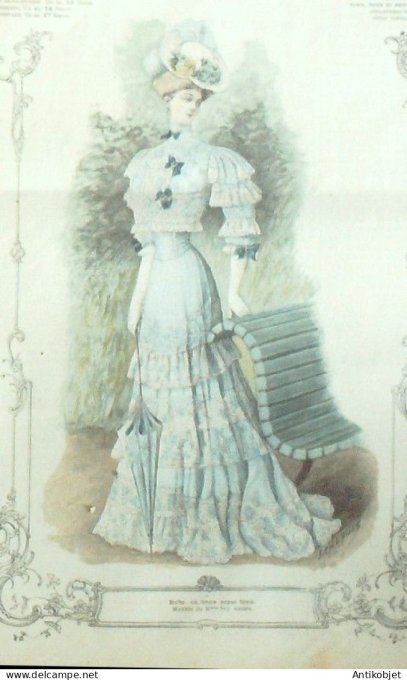 La Mode illustrée journal 1906 n° 37 Robe en linon